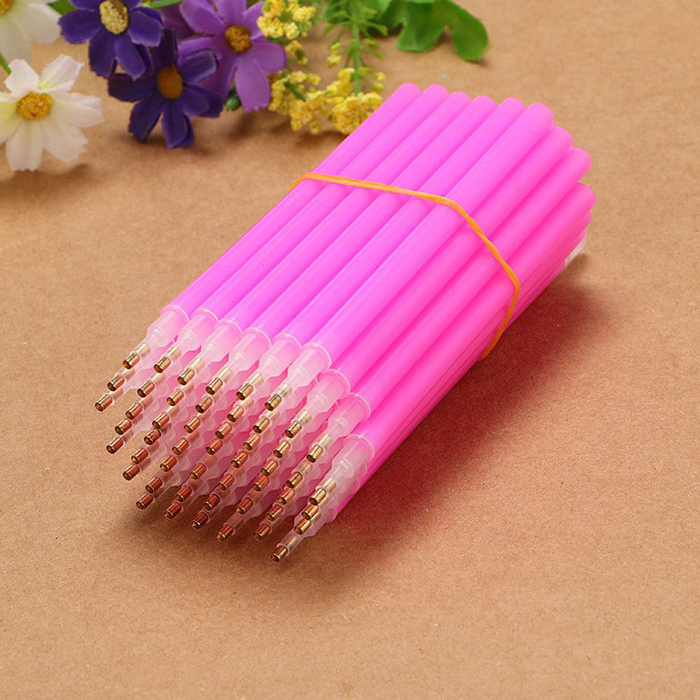Embroidery Embellishments - 卸売 50/100 個プラスチックダイヤモンド塗装ペンポイントドリルツール正方形ラウンドドリル刺繍モザイク DIY ハンドクラフトツール