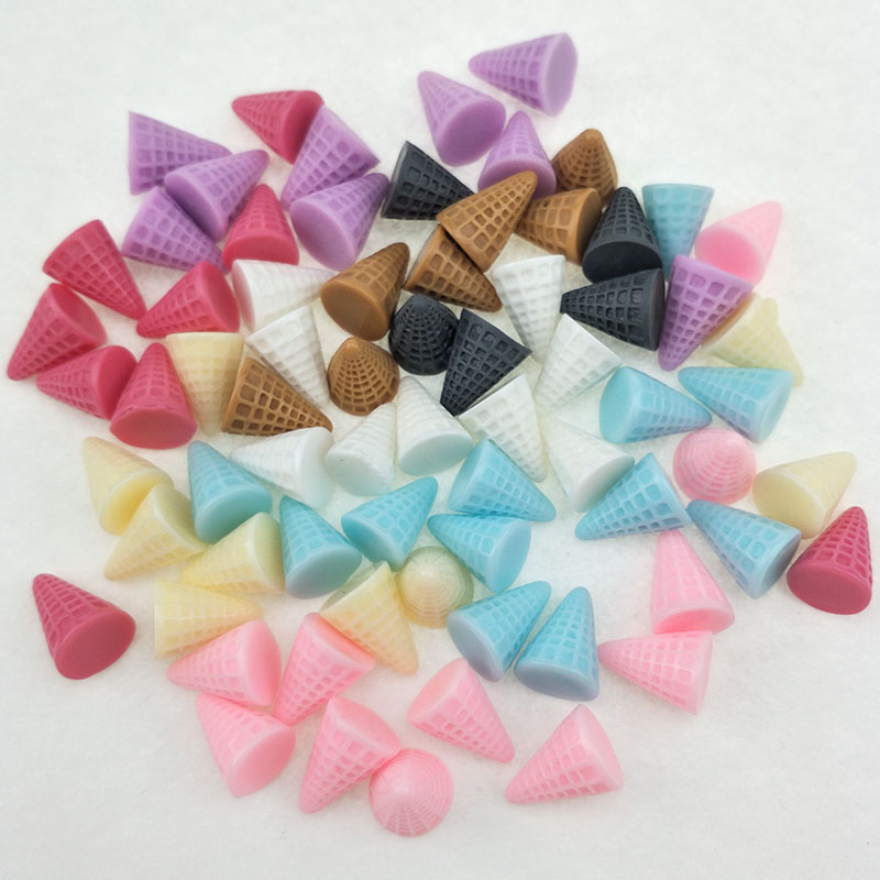 Embellishment Glue Craft - 40ピース/ロット1.5*2センチメートル樹脂アイスクリーム工芸カボションのために売春装飾かわいいdiyアクセサリー