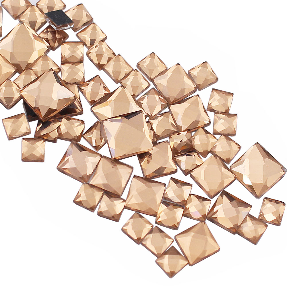 Hotfix Rhinestone Sheet - 5mm 8mm 10mmラインストーン スクエア型 フラットバック接着剤付きラインストーン ストラス