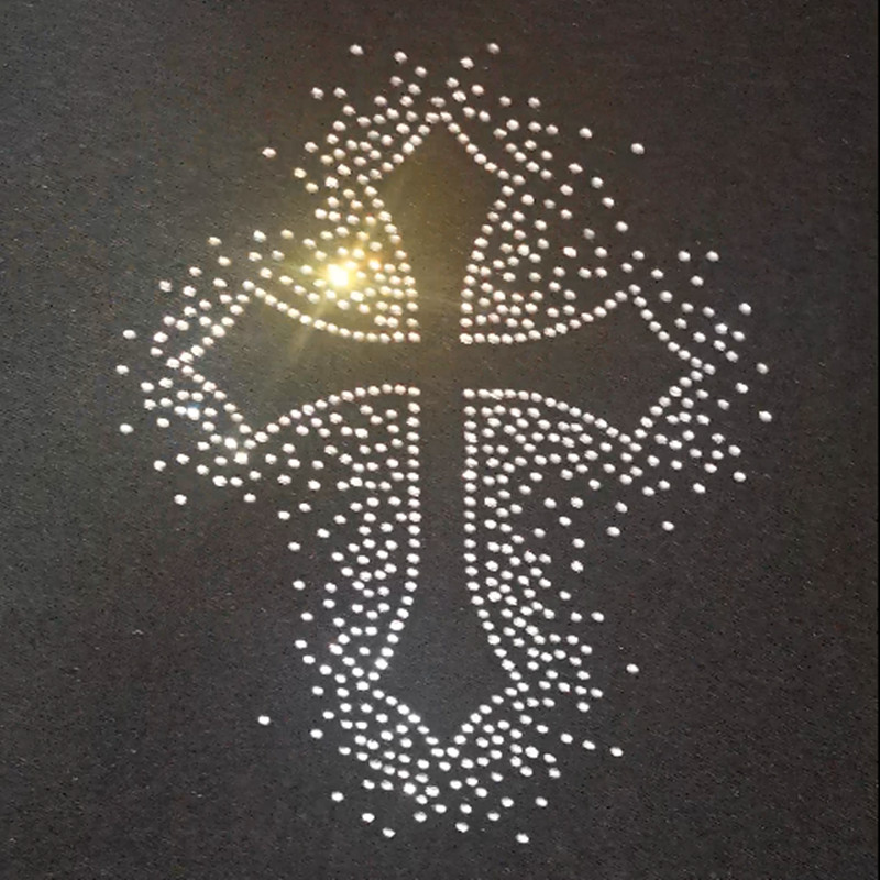 Hotfix Rhinestone Sheet - 転写用ラインストーン,衣類ステッカー,クロスデコレーション,アップリケ,1個セット