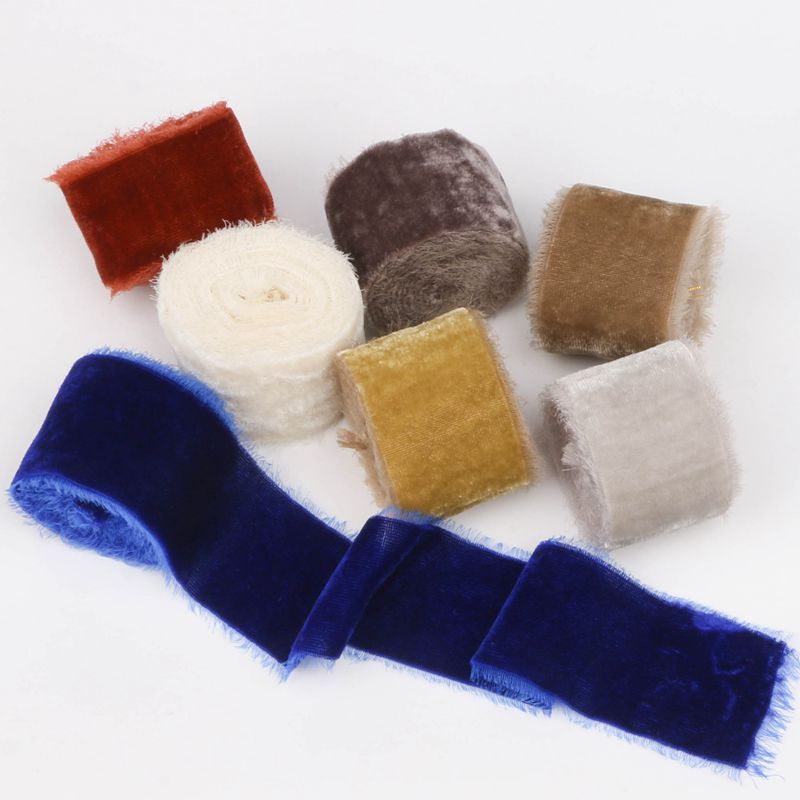 Velvet Ribbon Roll - 手作りのベルベットリボンの群れ,ケーキのギフト装飾,結婚式の招待ブレスレット,花,1mロール