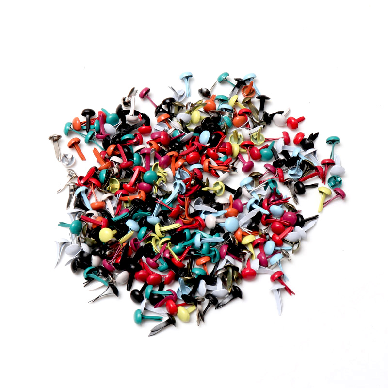 Embellishments For Scrapbooking - 100個入り マルチカラー ラウンドメタルスタッズ ブラッド 装飾用留め具 ブラッド