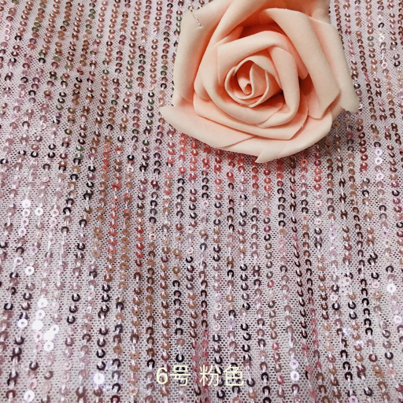 3 ミリメートル弾性メッシュスパンコールシニー生地垂直ドレス - Crystal Mesh Fabric のレビューと価格