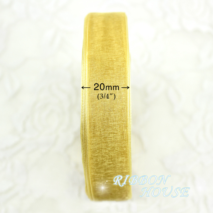 オーガンザリボン50ヤード/ロール3/4インチ20mmギフト - Velvet Ribbon Roll のレビューと価格