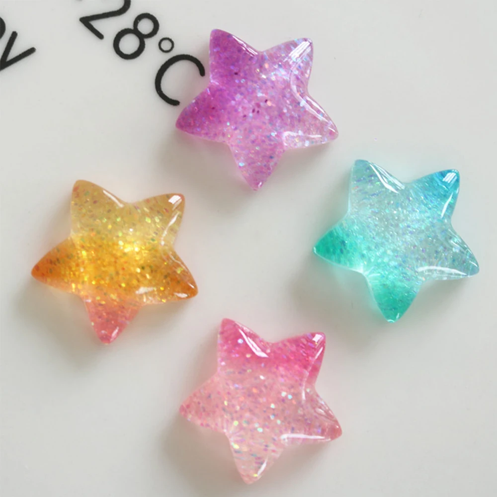 グラディエントスターシリーズ樹脂カボション、フラットバック、 - Christmas Craft Embellishment のレビューと価格