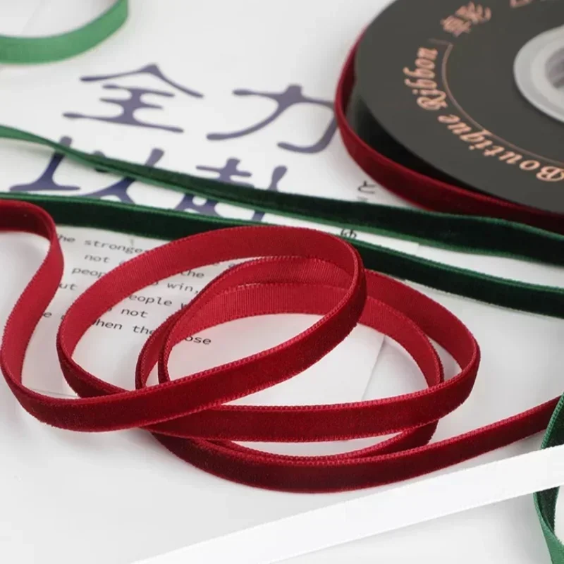 5 ヤード/ロール幅広 6 ミリメートルベルベットリボンウェ - Velvet Ribbon Roll のレビューと価格
