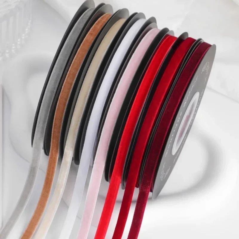 5 ヤード/ロール幅広 6 ミリメートルベルベットリボンウェ - Velvet Ribbon Roll のレビューと価格