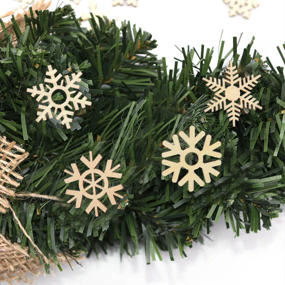 10 個クリスマスツリーデコレーション DIY 各種木製スノ - Christmas Craft Embellishment のレビューと価格
