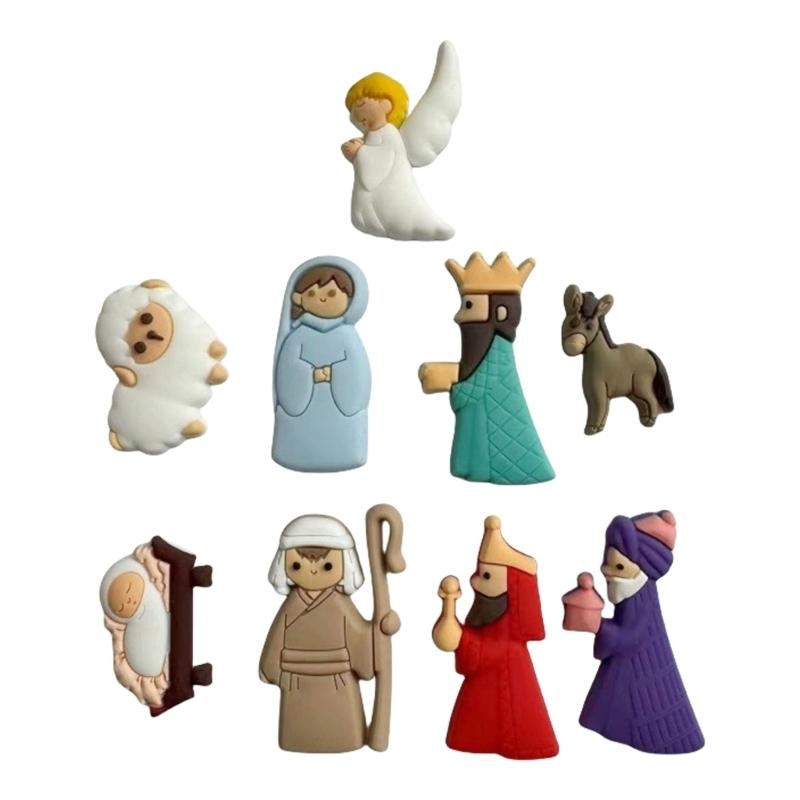 G6KF 9PCS/セットキリスト降誕シーンパッチ - Christmas Craft Embellishment のレビューと価格