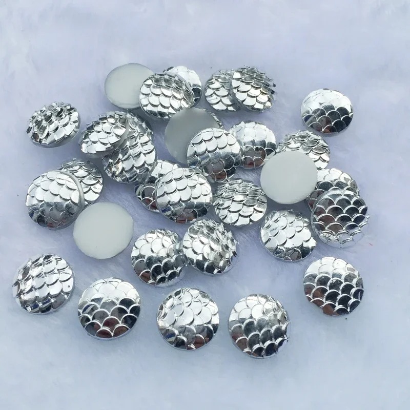 80 個 12 ミリメートルマーメイドフィッシュスケールフラ - Embellishment Glue Craft のレビューと価格