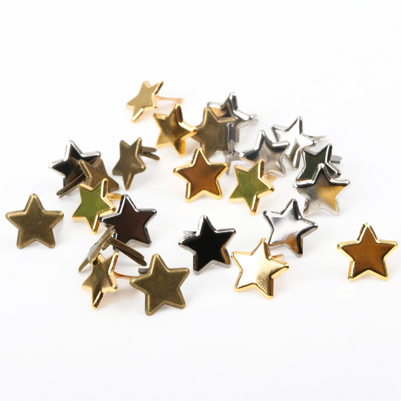 50 ピース混合金属スターブラッドスパイクスクラップブッキン - Embellishments For Scrapbooking のレビューと価格
