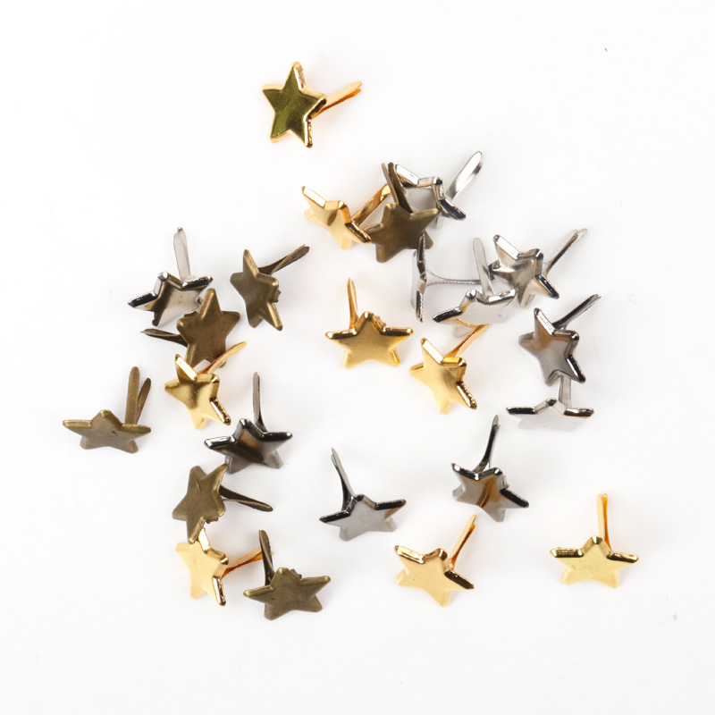 50 ピース混合金属スターブラッドスパイクスクラップブッキン - Embellishments For Scrapbooking のレビューと価格
