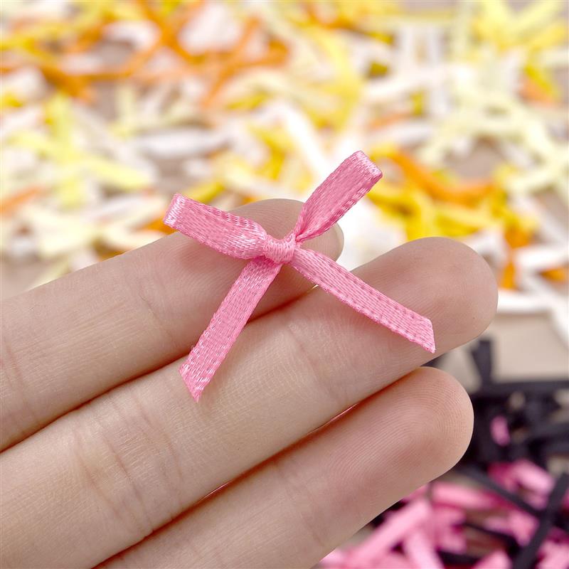 100 個 3 ミリメートルリボンミニサテンリボン花蝶ネクタ - Christmas Craft Embellishment のレビューと価格