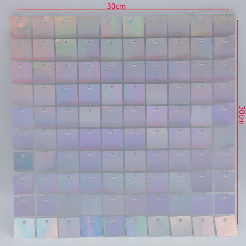 18枚入り虹色キラキラ壁パネル、パーティー背景、誕生日デコレ - Sequin Fabric Panel のレビューと価格