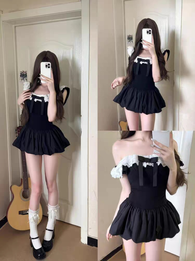 コケットな韓国風セクシーオフショルダーレーストリムボウスリム - Elastic Lace Trim のレビューと価格