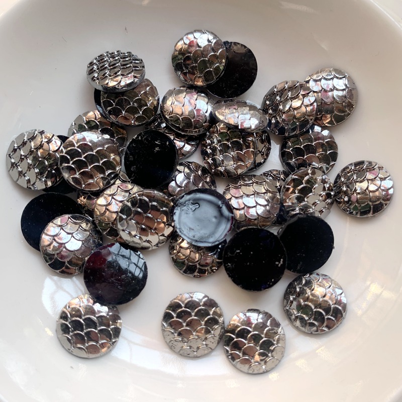 80 個 12 ミリメートルブラックメタルカラーマーメイドフ - Embellishment Glue Craft のレビューと価格