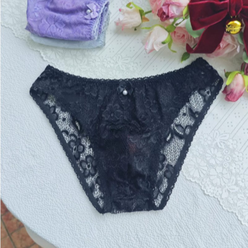 薄手のセクシーな男性用レースパンティーローウエスト刺繍ライブ - Embroidery Embellishments のレビューと価格