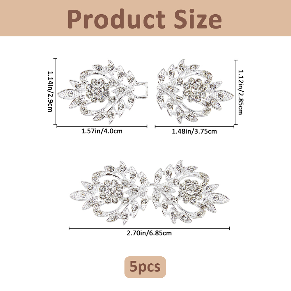 5ペアのラインストーン付きケープ留め具 6.85cm/2.7 - Sew On Rhinestone のレビューと価格