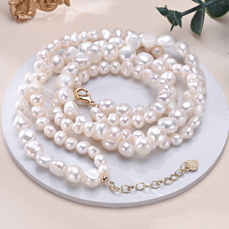 HENGSHENG バロック淡水 5-6 ミリメートル 8- - Pearl Trim Chain のレビューと価格