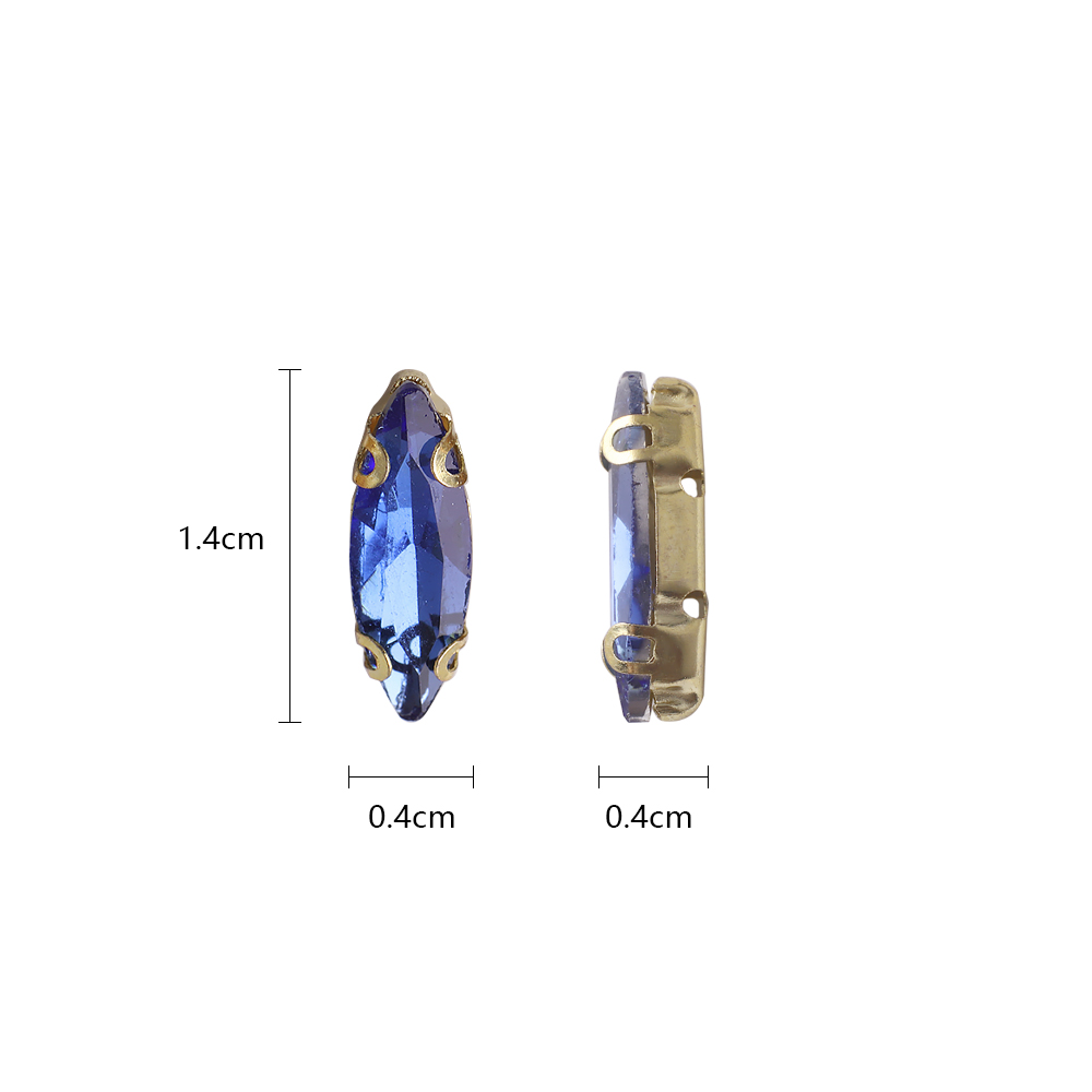 馬の目のクリスタルガラス石,20個,4x15mm,ラインスト - Sew On Rhinestone のレビューと価格