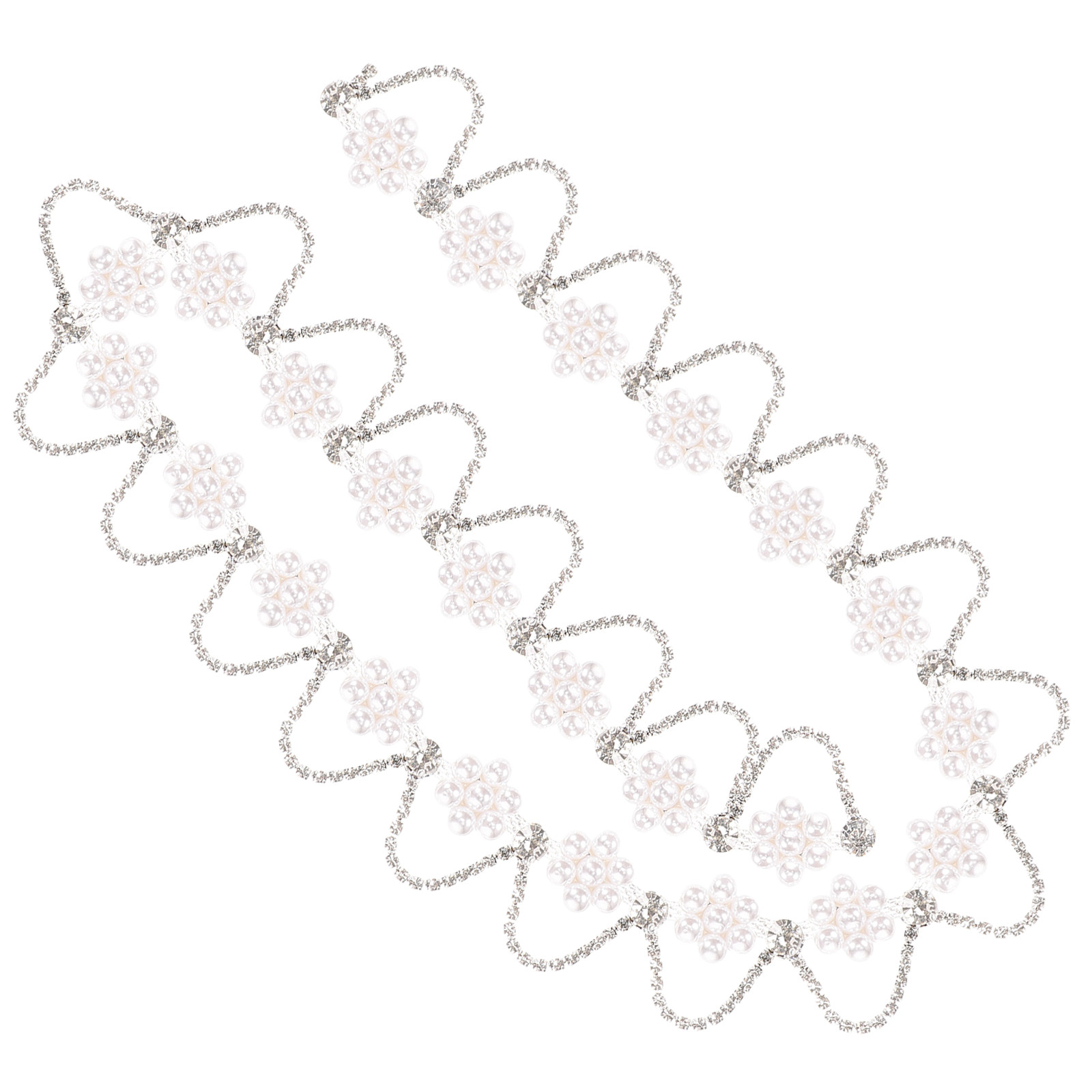 ラインストーンパールチェーン飾りプレミアムDIY服飾装飾ヘア - Pearl Trim Chain のレビューと価格