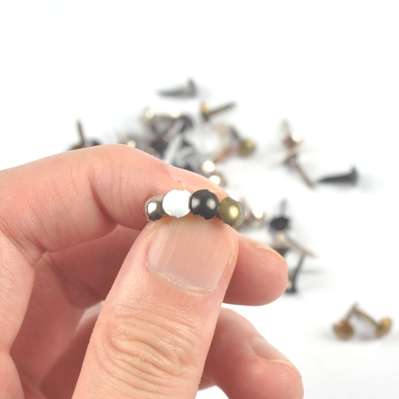 100 個ミニ黒白金属ブラッドスクラップブッキング用装飾ビー - Embellishments For Scrapbooking のレビューと価格