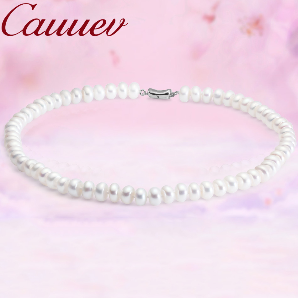 Cauuev 驚きの価格 AAAA 高品質天然淡水真珠のネッ - Pearl Trim Chain のレビューと価格