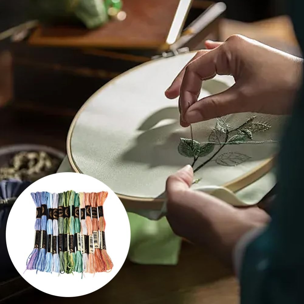 12かせ105ヤードクロスステッチフロス、色とりどりの友情ブ - Embroidery Embellishments のレビューと価格
