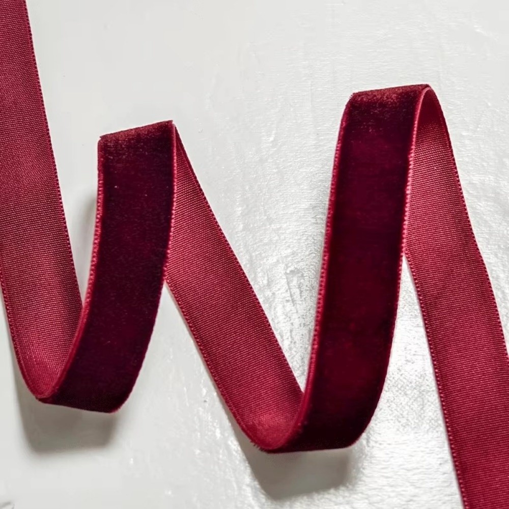 5ヤード/ロール ベルベットリボン DIY 片面 ギフトラッ - Velvet Ribbon Roll のレビューと価格