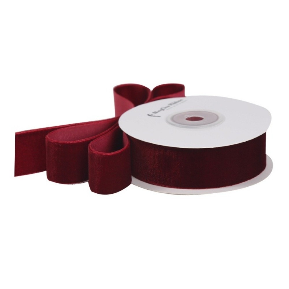 5ヤード/ロール ベルベットリボン DIY 片面 ギフトラッ - Velvet Ribbon Roll のレビューと価格
