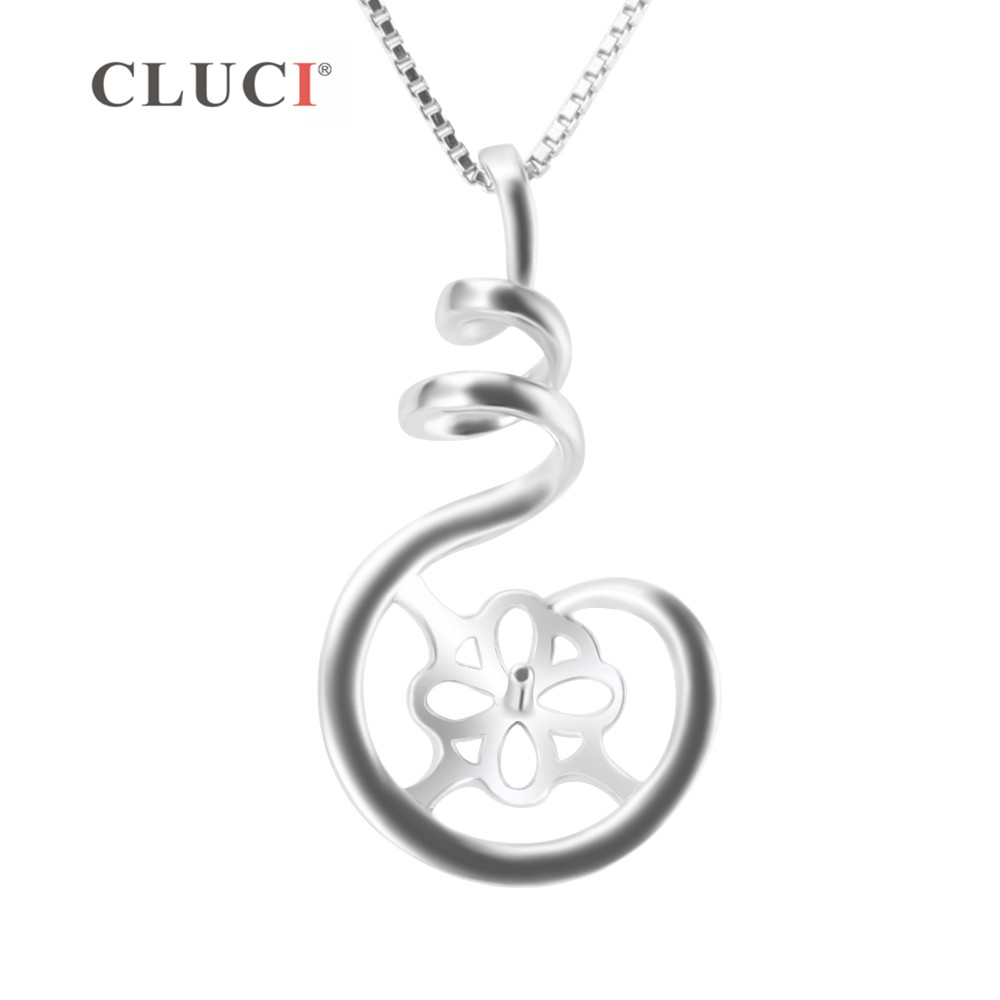 Cluci-女性用925スターリングシルバーパールペンダント - Pearl Trim Chain のレビューと価格