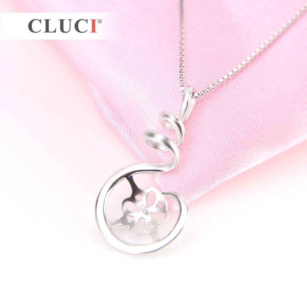 Cluci-女性用925スターリングシルバーパールペンダント - Pearl Trim Chain のレビューと価格