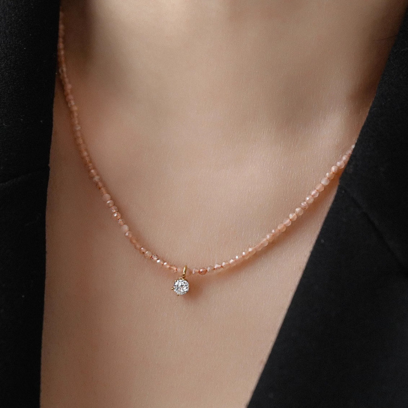 ファッションヴィンテージセクシーなジルコンペンダントネックレ - Pearl Trim Chain のレビューと価格