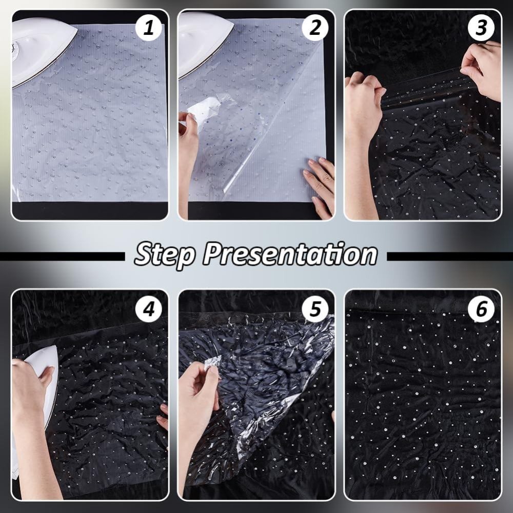 10枚入り グリッターホットフィックスラインストーン アイロ - Hotfix Rhinestone Sheet のレビューと価格