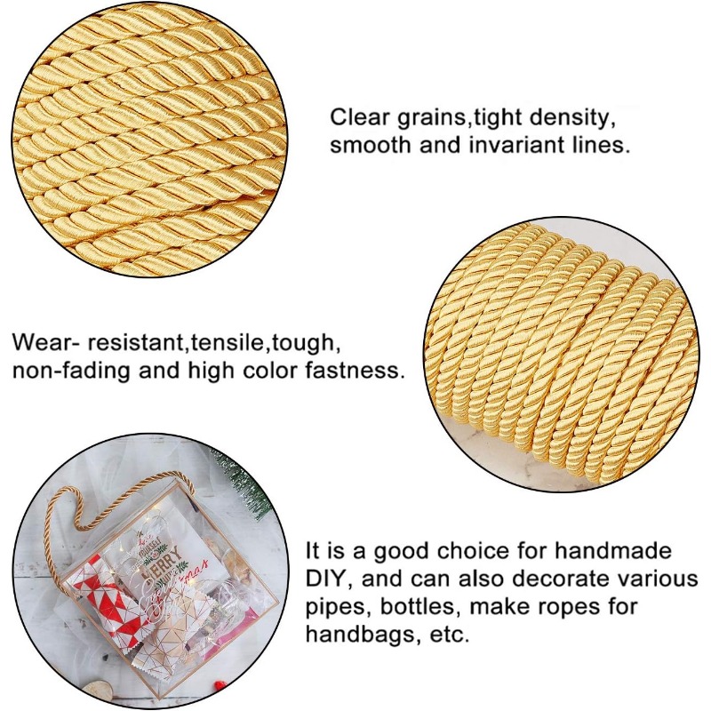光沢のあるシルクリボン,1ロール,8mm, 20ヤード,カー - Cord Trim Twisted のレビューと価格