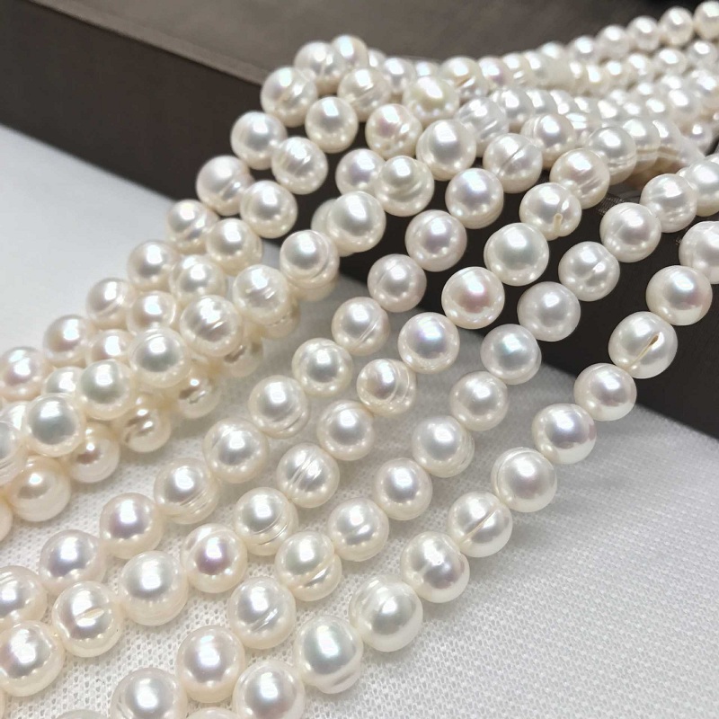 8-9 ミリメートル天然淡水パール 925 スターリングシル - Pearl Trim Chain のレビューと価格