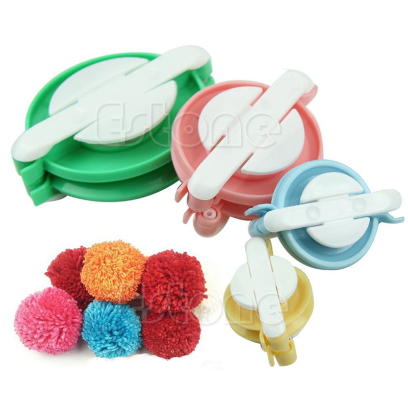 ポンポンセット,クローバー,綿棒,手工芸品,編み物ツール,日 - Pom Pom Maker Tool のレビューと価格