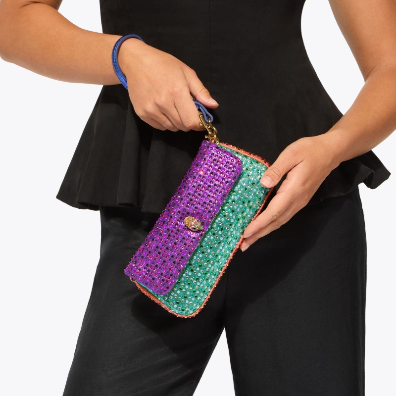 高級ピクルスショルダーバッグ女性有名ブランドレインボークリス - Sequin Fabric Panel のレビューと価格