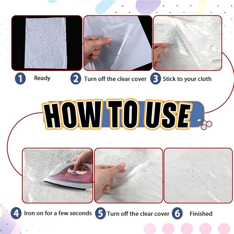 18枚入り アイロン接着ラインストーン転写シート アイロン接 - Hotfix Rhinestone Sheet のレビューと価格