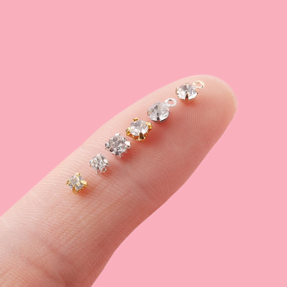 ジュエリー人形用ミニラインストーンボタン,ジュエリーネックレ - Sew On Rhinestone のレビューと価格