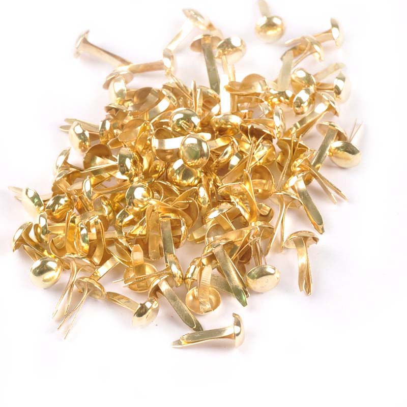 100 個ミックスラウンドブラッドシルバー/ゴールデン装飾品 - Embellishments For Scrapbooking のレビューと価格