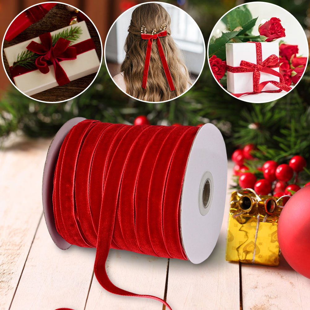 スプール付き装飾ベルベットリボン、ギフトラッピング、アートク - Velvet Ribbon Roll のレビューと価格