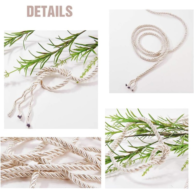 約50フィート クラフトナイロンロープ 5mm 3プライツイ - Cord Trim Twisted のレビューと価格